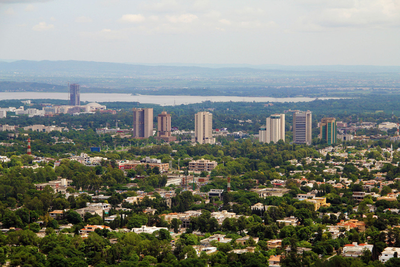 Islamabad, Pakistan aerial view